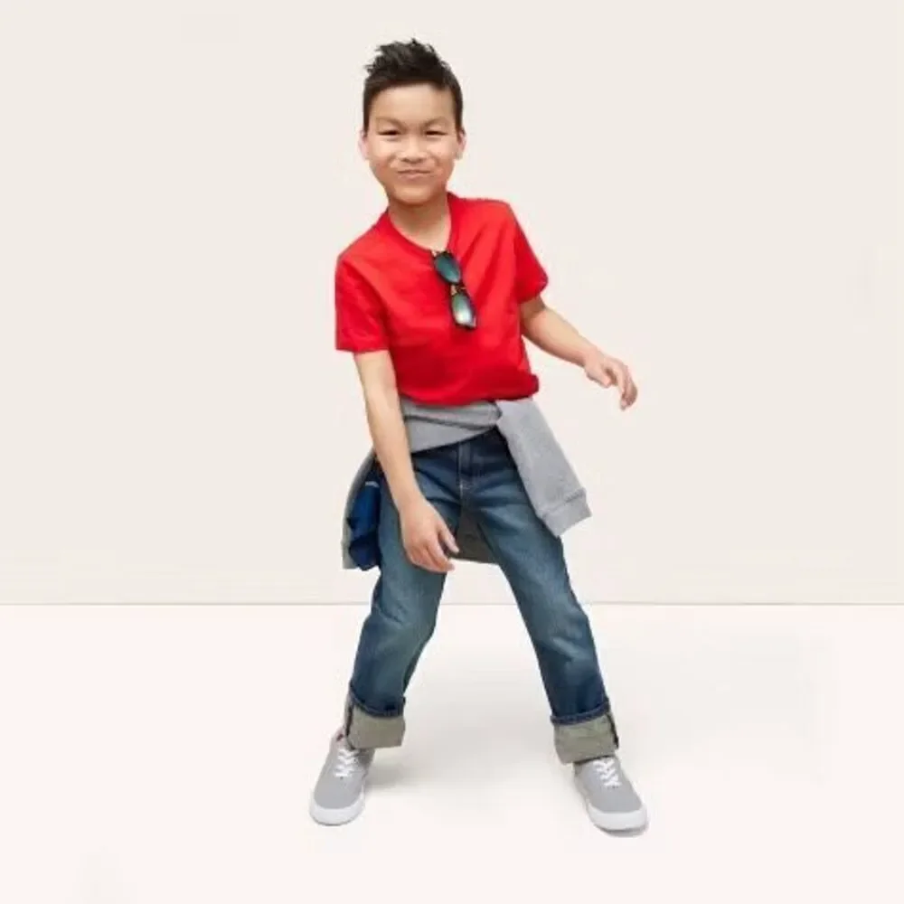 Youth Boys Cat & Jack Athletic Straight Pull-On Drawstring Jeans - Sz 10